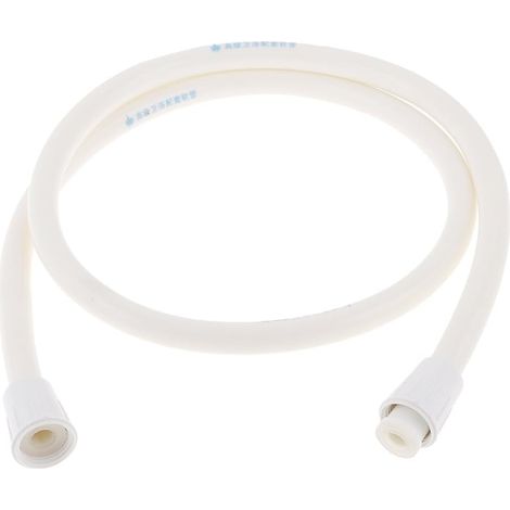 Tuyau de douche 1,2 m long, blanc, pour chauffe-eau.