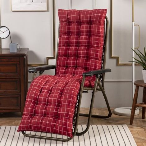 Matelas Coussin pour Bain de Soleil Chaise Longue, Coussin Chaise Longue Jardin Extérieur Doux Pliable,160 48cm, C (1/4)