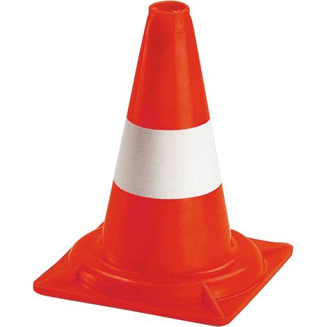 10PZ CONO SPARTITRAFFICO col. Arancio/Bianco h. cm. 30 (base 23x23)
