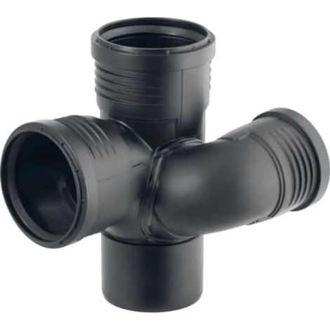 Geberit Silent-PP Derivazione a curva per pozzetto 87,5° sinistra, DN 90 / 70 / 90, 390.464.14.1