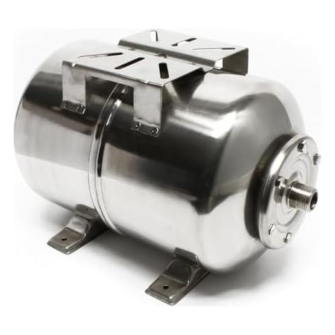 Vase d'expansion en acier inoxydable de 24 l, chaudière à membrane pour installations d'eau domestique et systèmes surpression avec EPDM - 24L (1/5)