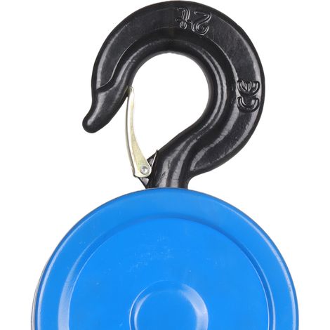 Palan manuel à chaîne ronde 2T + chaîne de 3 mètres, bleu, disponible exclusivement dans les entrepôts à l'étranger. (1/5)