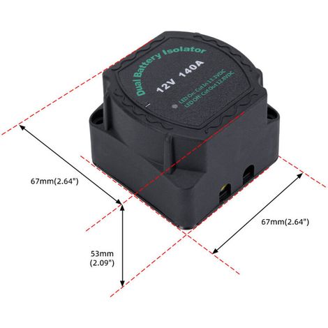 Isolateur de batterie double pour voiture et yacht 12V 140A, contrôleur de batterie intelligent, relais de conversion VSR (un paquet) (1/4)