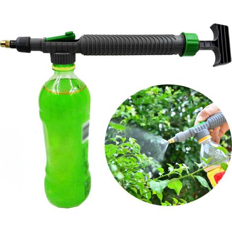 Pulverizador de agua para jardinería y flores, boquilla giratoria ajustable, bomba manual, herramienta de riego de alta presión para uso interior y exterior.