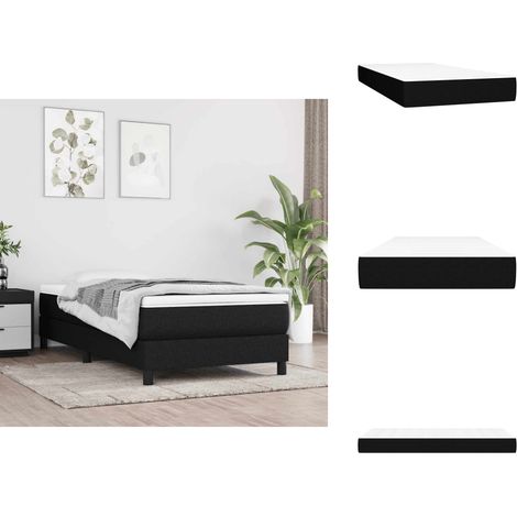 Matelas à ressorts ensachés pour enfants noir 80x160 cm tissu - Matelas À Ressorts Ensachés Pour Enfants - Matelas - Meuble De Chambre À Coucher - Matelas De Lit (1/5)