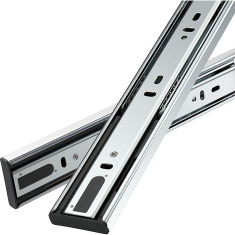 Glissières pour tiroirs 250 mm Coulisse à billes tiroir extension complète capacité de charge robuste de 45 kg, 1 Paire (2 pièces)(10" = 25cm acier laminé à froid) (1/5)