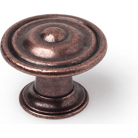 Pomo para Mueble Estilo Clásico Fabricado en Zamak Acabado en Cobre Viejo Medidas 303023 mm Sistema de Fijación Atornillado Incluye Tornillos M4 4 Unidades - (1/2)