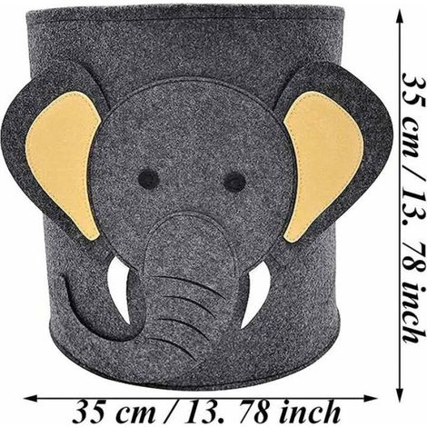 Panier a Linge, Panier Bébé, Corbeilles à Linge, Paniers de Rangement Ronds, Pliant Animal Mignon Rangement de Jouets (1/4)