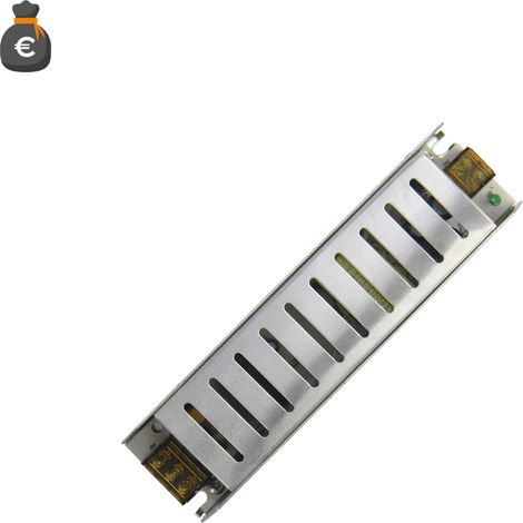 Alcapower Alimentatore Switching Slim 12V 60W 5A, Trasformatore stabilizzato a basso profilo per strisce LED, sistemi di sicurezza e domotica