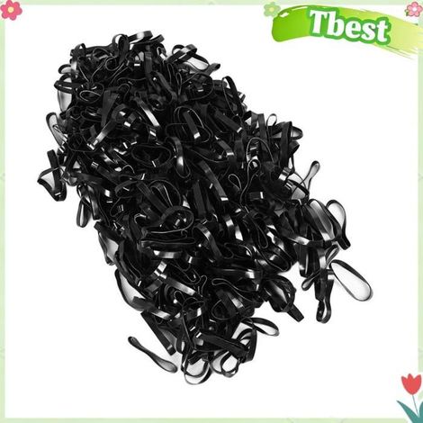 Tbest Élastiques de cheval 450 Pièces Bandes de Tresse de Cheval en Silicone Bandes de Caoutchouc élastiques animalerie selle (1/5)