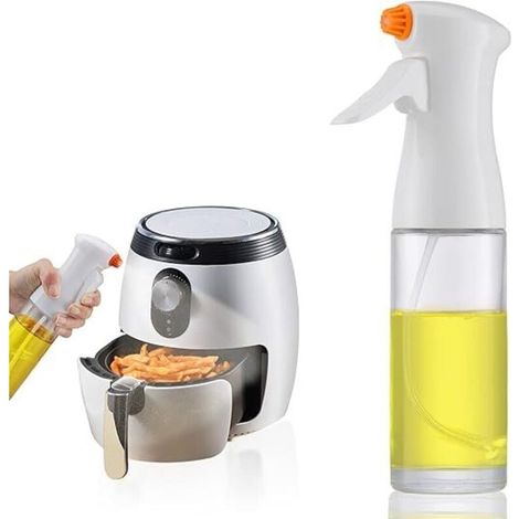 Spray Huile de Cuisine (230ML, Verre) Vaporisateur Huile d'olive, Pulvérisateur Huile de Cuisson Alimentaire(Blanc) (1/4)