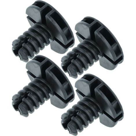 vhbw 4x Pata niveladora compatible con Faure FTE285, FTE288, FTE273, FTE278, FDP7206PZ, FTEB278 secadora - Pies de 3,5 cm, negro