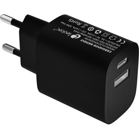 Caricabatterie da Parete LEOTEC PD Nero 20 W