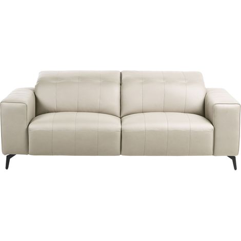 Sofa 3-Sitzer OMMEL Stoff Hellbeige