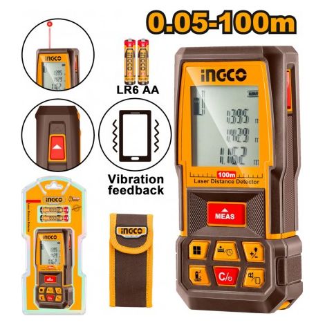 METRO LASER 0.05-100 MT. C/VIBRAZIONE INGCO