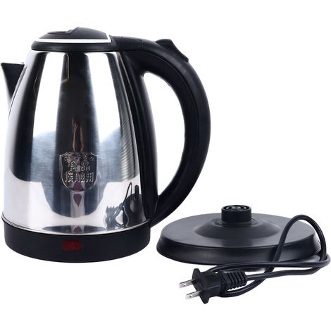 Bouilloire électrique en acier inoxydable 2L, chauffe-eau rapide, arrêt automatique, pour café et thé, prise US 110V (1/5)