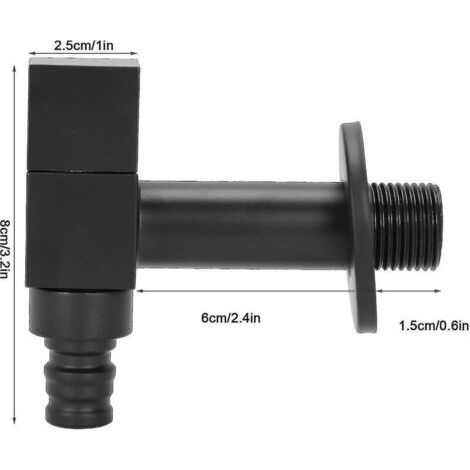 FOREHILL Quadratische Armatur, Balkon-Waschtischarmatur mit G1/2-Gewinde, Einzelarmatur (1/4)