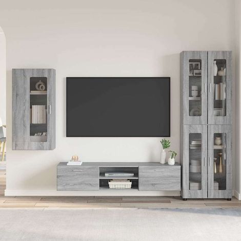 vidaXL Conjunto de mueble de TV FLORIN 3 uds. Gris Sonoma (1/5)