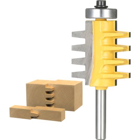 Cortador de espigas reversible con vástago de 6,35 mm (1/4") para carpintería, herramienta eléctrica, cincel para madera. (1/5)