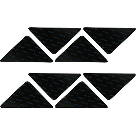 Lot de 8 Bandes Antidérapantes Triangle, Polyuréthane, Pour Tapis Sol Bois Carrelage (1/5)