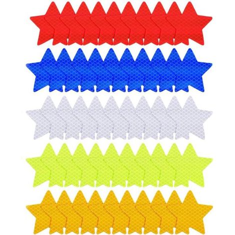 50 adesivi, adesivi per auto, nastro riflettente, adesivi fosforescenti, catarifrangenti, adesivi di sicurezza universali, adesivi per biciclette (1/5)