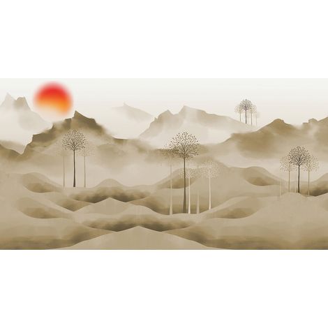 Papier peint panoramique - Paysage Boho - 130 cm x 81 cm (1/2)