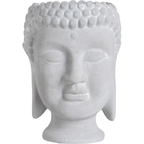 Cache pot Bouddha en céramique aspect béton (1/3)
