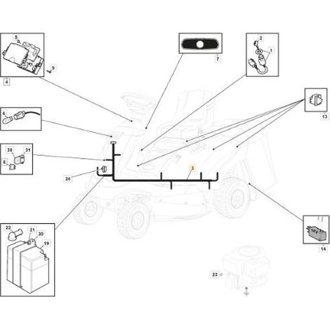 CABL. +FARI+LED F72FL MECCANI ORIGINALE STIGA - 184040141/0