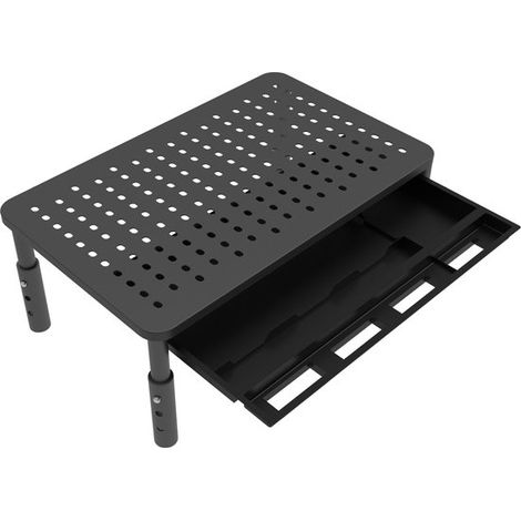 Soporte para monitor，Apto para escritorio，3 ajustes de altura，Soporte para pantalla，Elevador de monitor，Capacidad de carga máxima 20 kg，Negro (1/5)
