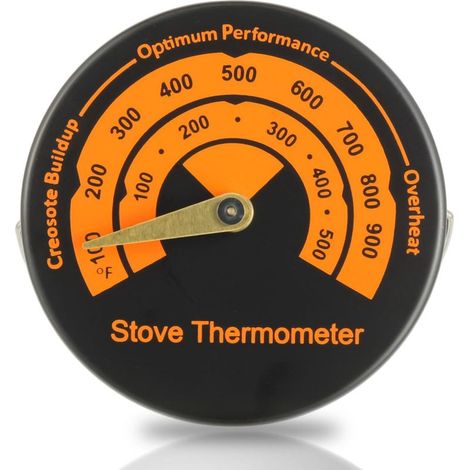Thermomètre Magnétique pour Cheminée et Poêle, Jauge de Thermomètre pour Tuyau de Cheminée en Bois Rond Four (1/5)