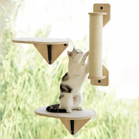 Hamac Chat Fenetre Plateforme Griffoir pour Grimper et Repos (1/5)