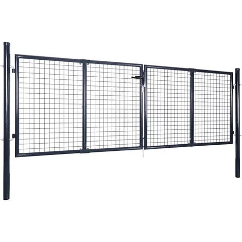 Maison Exclusive - Maschen-Gartentor verzinkter Stahl 300 x 75 cm (1/5)