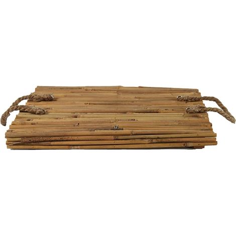 Plateau déco tiges de Bambou naturel 35 cm