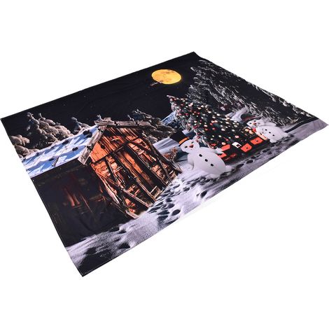 Wandteppich im Weihnachtsstil, farbenfroh, weich, bequem, attraktiv, dekoratives Wohnaccessoire fürs Schlafzimmer (1/5)