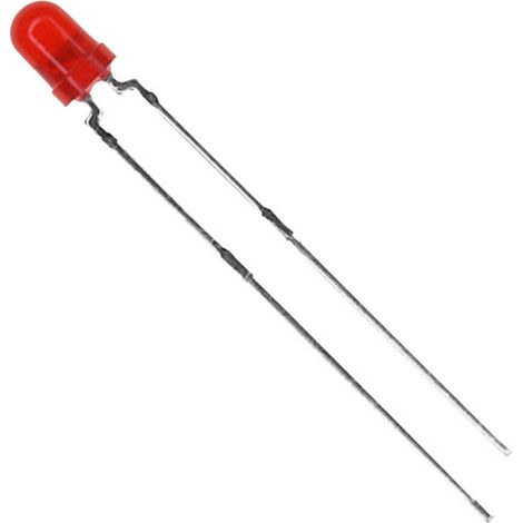 Vishay TLHR4405 LED rouge rond 3 mm 15 mcd 60 ° 30 mA 2 V