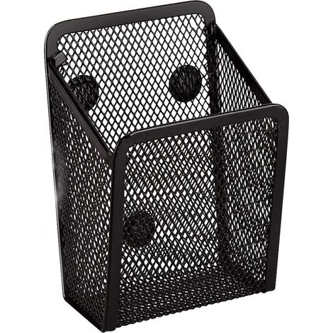 Support Magnetique Pour Stylos - Grille Métallique avec 3 Aimants Puissants - Pour Réfrigérateur Bureau Tableau Blanc Casier - Lot de 2 (1/5)