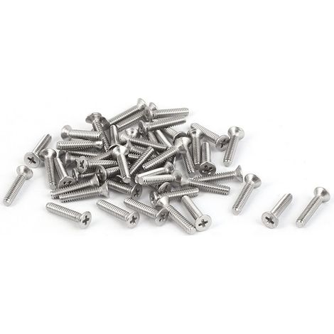 50 pièces M1.6x8mm 316 Edelstahl Flachkopf Phillips Maschinenschrauben Blots (1/2)