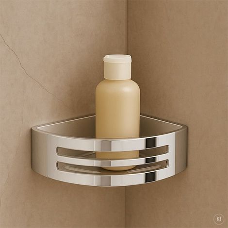 Panier de douche d&39angle AquaCraft 400 40000100-00 insert blanc amovible, chromé (1/3)