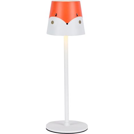 Lámpara de Mesa LED 3W Portátil de Metal con Batería USB Recargable Anisa Naranja.Li-ion