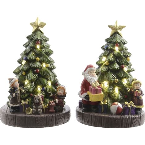 Kaemingk LED Weihnachtsbaum Szene 10 x 8,5 x 15,5 cm warmweiß LED-Figuren