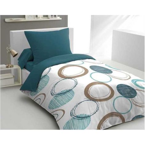 home-linge-passion Elegantes Bettwäscheset Blaugrün 140x200 cm (1/3)
