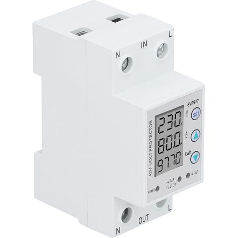 Dispositif de protection contre les surtensions, de surveillance du courant et de l'alimentation, avec rétroéclairage, 230 V CA 50/60 Hz (1/5)