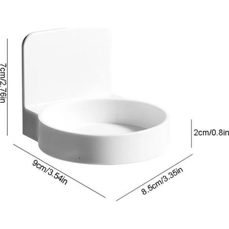 Autocollant porte-bouteille plateau rond mural désinfectant pour les mains distributeur plateau cuisine épices porte-bouteille salle de bain stockage 1pc (1/5)