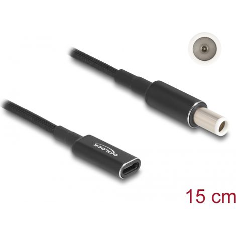 Delock Cable adaptador para cable de carga de ordenador portÃ¡til USB Type-Câ¢ hembra a Dell 7,4 x 5,0 mm macho 15 cm
