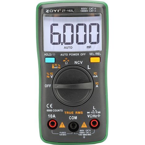 Multimètre numérique haute précision pour mesurer l'inductance, la capacité et la résistance (LCR-mètre) avec fonction NCV (1/5)