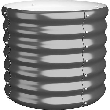 Maison Exclusive - Jardinera acero galvanizado antracita 40x40x36 (1/4)
