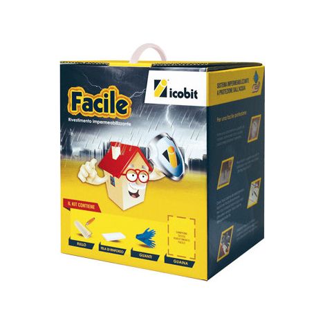 Kit impermeabilizante Fácil Icobit 3 kg – Manta líquida gris, accesorios incluidos