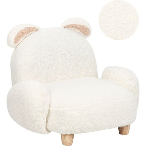 Kindersessel Kaninchen KANNA Bouclé Cremeweiß