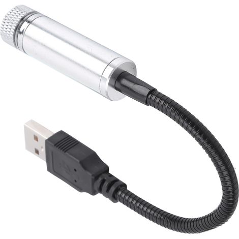 Plafonnier intérieur ciel étoilé projecteur d'ambiance romantique USB réglable pour voiture blanc argenté (1/5)