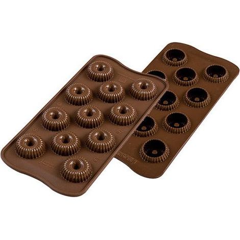 Silikomart Scg49 Choco Crown Süßigkeiten- & Schokoladenformen Silikon Braun